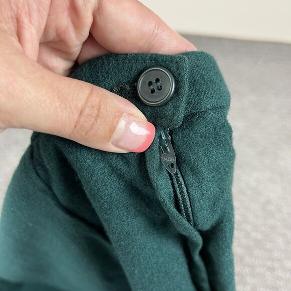 Vintage Pendleton Skirt Womens Fourteen 70s 80s Midi A Line Wool Retro Green - Picture 3 of 11
